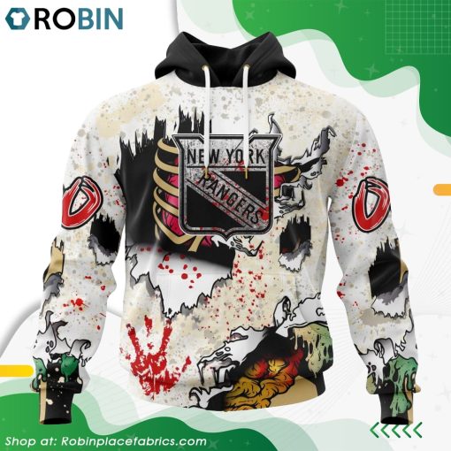 NHL New York Rangers Zombie Style For Halloween Hoodie