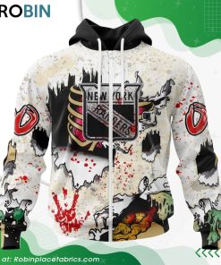 NHL New York Rangers Zombie Style For Halloween Hoodie