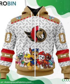 NHL Ottawa Senators PawPatrol Design Hoodie