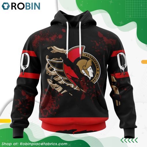 NHL Ottawa Senators Specialized Design Jersey With Your Ribs For Halloween Hoodie