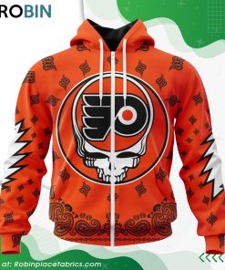 NHL Philadelphia Flyers Grateful Dead Design Hoodie