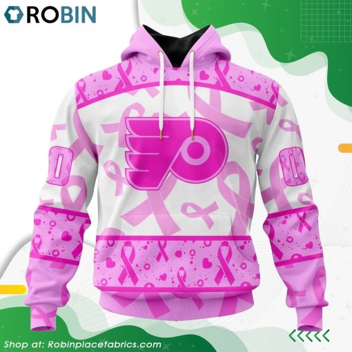 NHL Philadelphia Flyers Pink Breast Cancer Awareness Hoodie