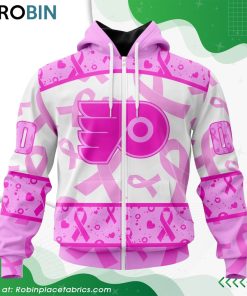NHL Philadelphia Flyers Pink Breast Cancer Awareness Hoodie