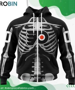 NHL Philadelphia Flyers Skeleton Costume For Halloween Hoodie