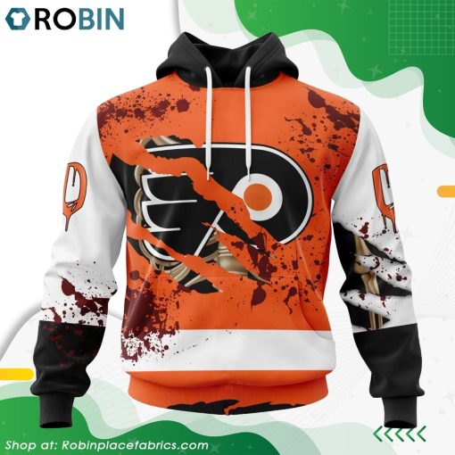 NHL Philadelphia Flyers Specialized Design Jersey With Your Ribs For Halloween Hoodie
