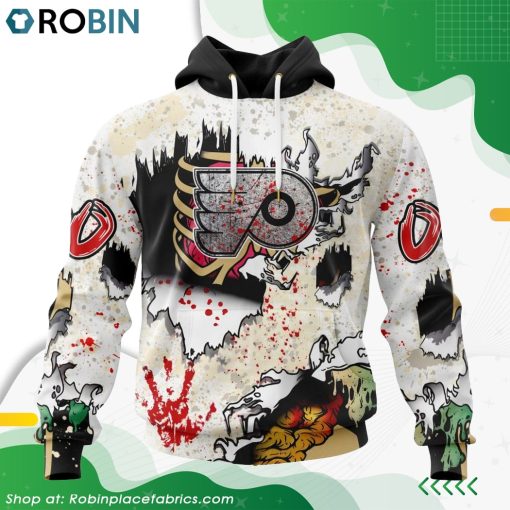 NHL Philadelphia Flyers Zombie Style For Halloween Hoodie
