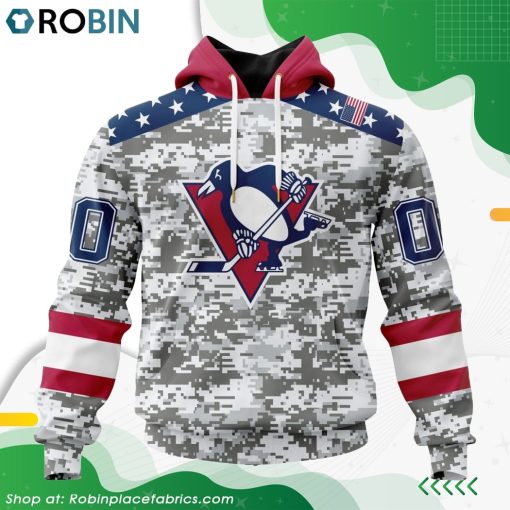 NHL Pittsburgh Penguins Camo Design For Veterans Day Hoodie
