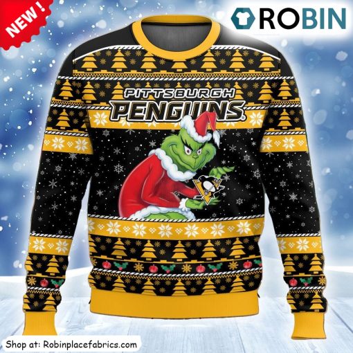 Nhl Pittsburgh Penguins Grinch Ugly Christmas Sweatshirt, Sweater