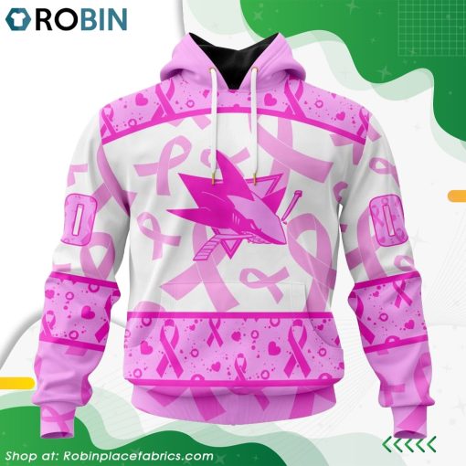 NHL San Jose Sharks Pink Breast Cancer Awareness Hoodie