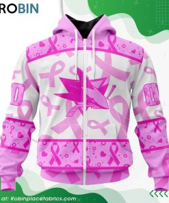 NHL San Jose Sharks Pink Breast Cancer Awareness Hoodie