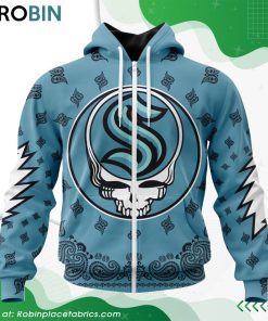 NHL Seattle Kraken Grateful Dead Design Hoodie
