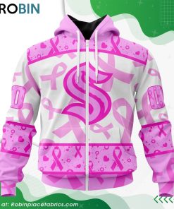 NHL Seattle Kraken Pink Breast Cancer Awareness Hoodie