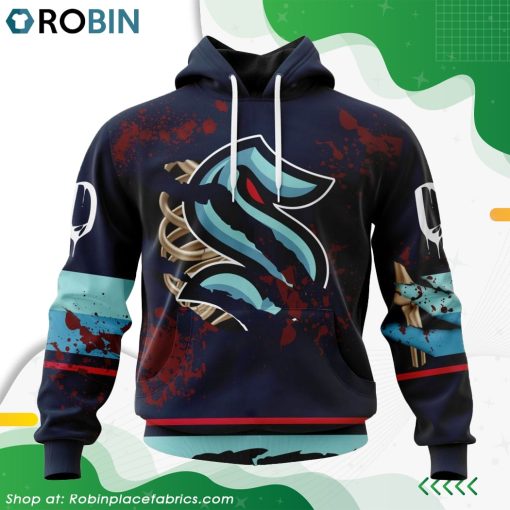 NHL Seattle Kraken Specialized Design Jersey With Your Ribs For Halloween Hoodie