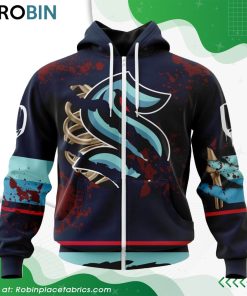 NHL Seattle Kraken Specialized Design Jersey With Your Ribs For Halloween Hoodie