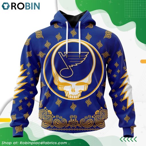 NHL St. Louis Blues Grateful Dead Design Hoodie