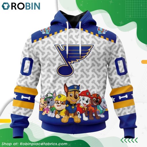 NHL St. Louis Blues PawPatrol Design Hoodie