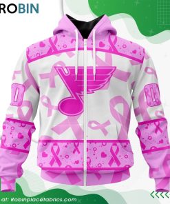 NHL St. Louis Blues Pink Breast Cancer Awareness Hoodie