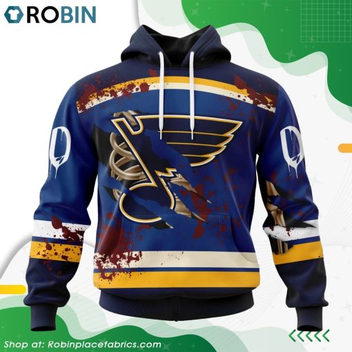 NHL St. Louis Blues Specialized Design Jersey With Your Ribs For Halloween Hoodie