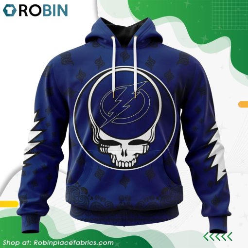 NHL Tampa Bay Lightning Grateful Dead Design Hoodie