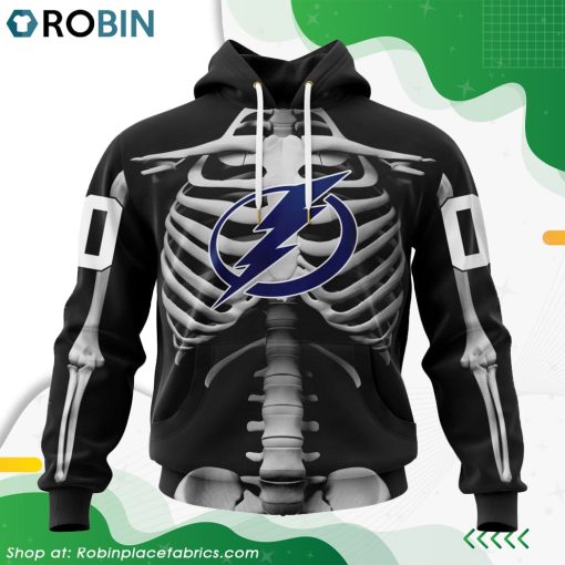 NHL Tampa Bay Lightning Skeleton Costume For Halloween Hoodie