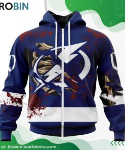 NHL Tampa Bay Lightning Specialized Design Jersey With Your Ribs For Halloween Hoodie