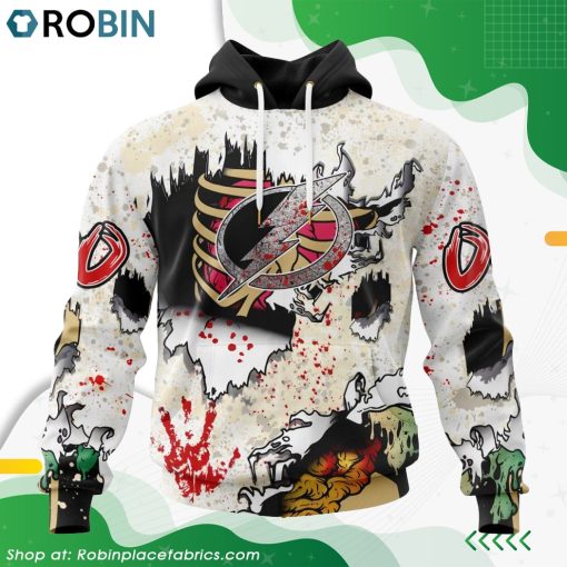 NHL Tampa Bay Lightning Zombie Style For Halloween Hoodie