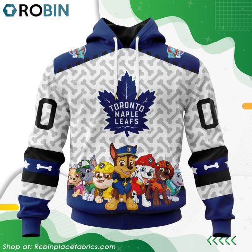 NHL Toronto Maple Leafs PawPatrol Design Hoodie