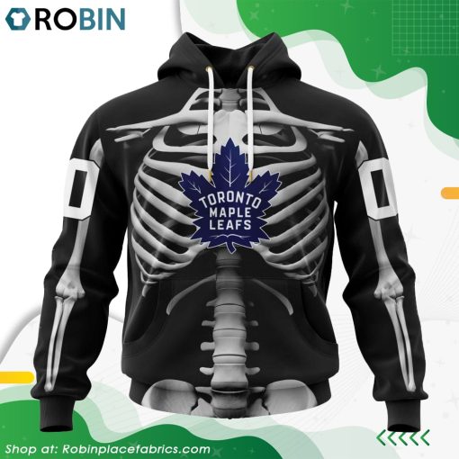 NHL Toronto Maple Leafs Skeleton Costume For Halloween Hoodie