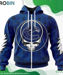NHL Vancouver Canucks Grateful Dead Design Hoodie