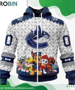 NHL Vancouver Canucks PawPatrol Design Hoodie NHL Vancouver Canucks PawPatrol Design Hoodie