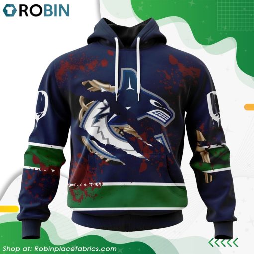 NHL Vancouver Canucks Specialized Design Jersey With Your Ribs For Halloween Hoodie