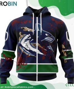 NHL Vancouver Canucks Specialized Design Jersey With Your Ribs For Halloween Hoodie
