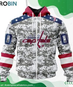 NHL Washington Capitals Camo Design For Veterans Day Hoodie NHL Washington Capitals Camo Design For Veterans Day Hoodie