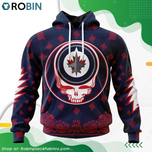 NHL Winnipeg Jets Grateful Dead Design Hoodie