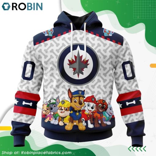 NHL Winnipeg Jets PawPatrol Design Hoodie