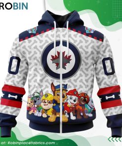 NHL Winnipeg Jets PawPatrol Design Hoodie