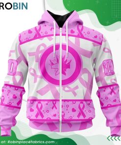 NHL Winnipeg Jets Pink Breast Cancer Awareness Hoodie