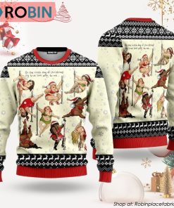 Nine Ladies Dancing Sexy Christmas Ugly Christmas Sweater