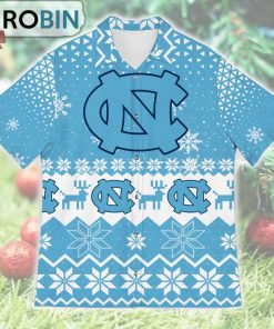 North Carolina Tar Heels Ugly Christmas Design Short Sleeve Shirt