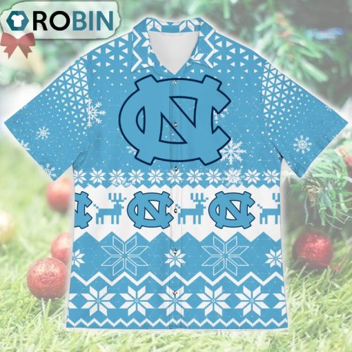 North Carolina Tar Heels Ugly Christmas Design Short Sleeve Shirt