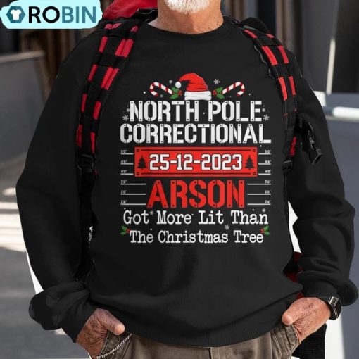 North Pole Correctional Arson Matching Family Christmas Ugly Christmas Sweatshirt
