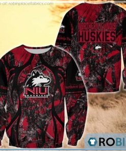 Northern Illinois Huskies Hunting Pattern All Over Print Sweatshirt
