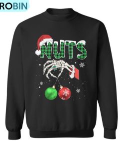 Nuts Chest Christmas Chestnuts Xmas Couple Matching Costume Ugly Christmas Sweatshirt