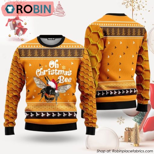 Oh Christmas Bee Yellow Ugly Christmas Sweater