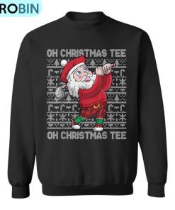Oh Christmas Golf Santa Claus Golfing Ugly Christmas Ugly Christmas Sweatshirt