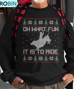 oh-what-fun-bull-riding-christmas-cowboy-western-xmas-ugly-christmas-sweatshirt-1