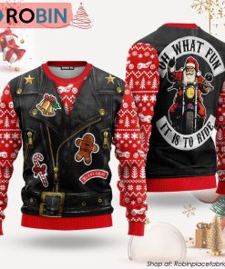 Oh What Fun It Is To Ride Santa Driver Costume Ugly Christmas Sweater