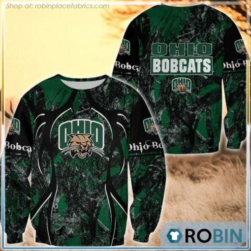 Ohio Bobcats Hunting Pattern All Over Print Sweatshirt