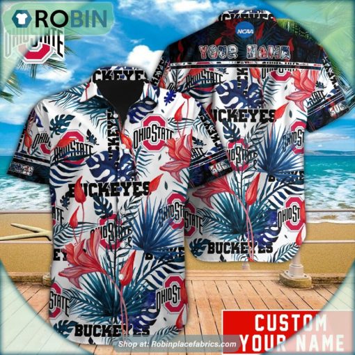 Ohio State Buckeyes Tropical Design Hawaiian Shirt