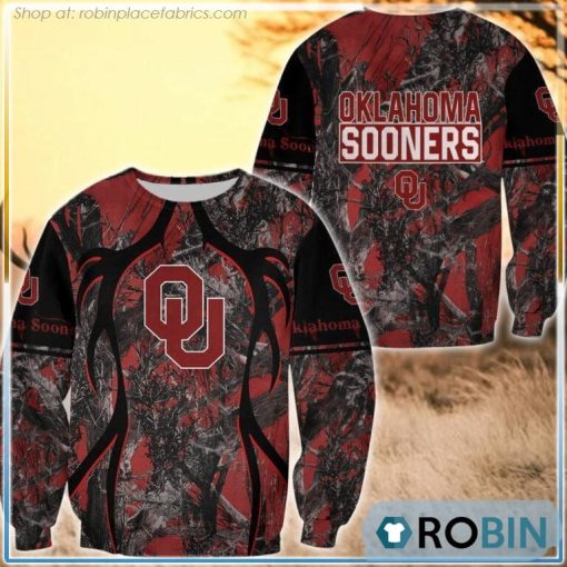 Oklahoma Sooners Hunting Pattern All Over Print Sweatshirt